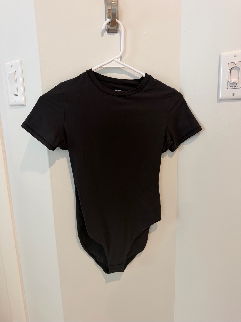 SKIMS Black T-Shirt Bodysuit